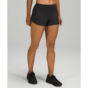Lululemon Speed Up Mid-Rise Short Long 4" Black - 4